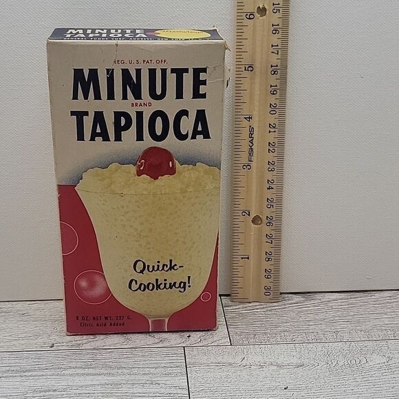 Minute Tapioca Vintage Advertising Box Decor Farmhouse Rustic Kitchen - Picture 8 of 8